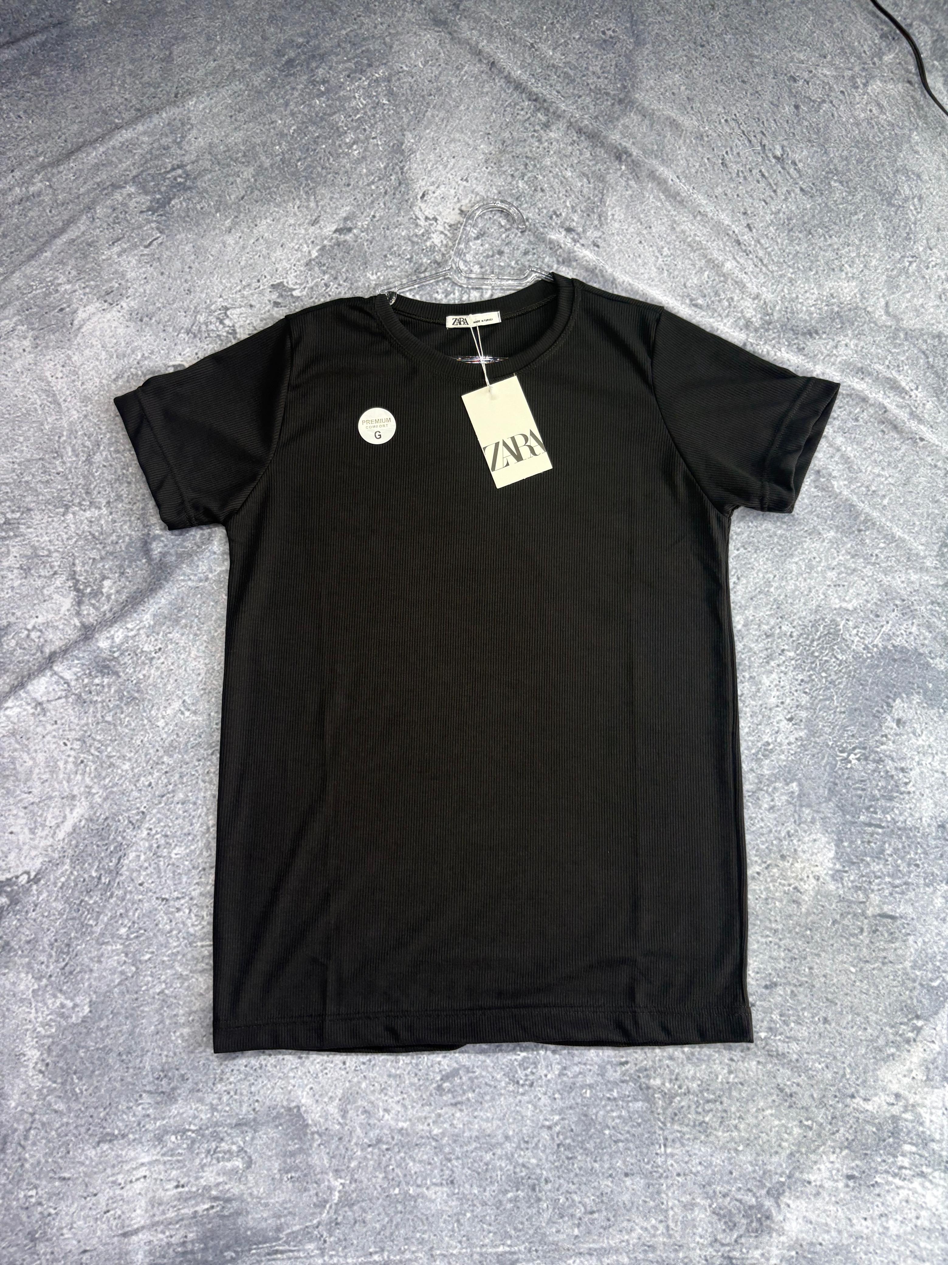 CAMISETA ZARA CANELADA  PRETA