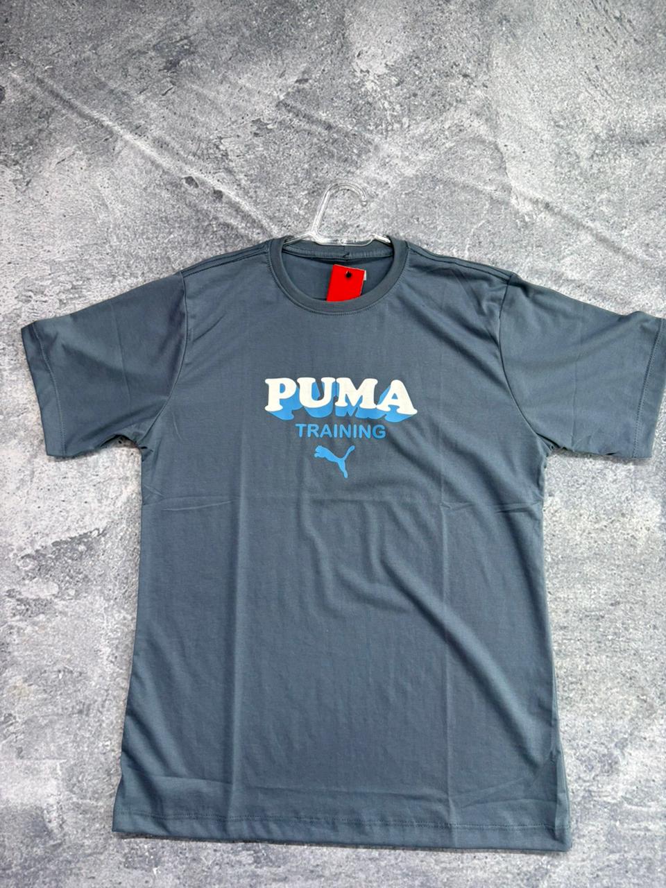 CAMISETA MALHA PREMIUM PUMA • 30.1 PENTEADA \& LAVADA AZUL