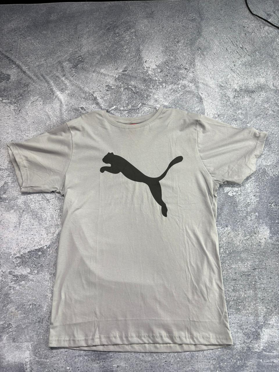 CAMISETA MALHA PREMIUM PUMA • 30.1 PENTEADA \& LAVADA CINZA