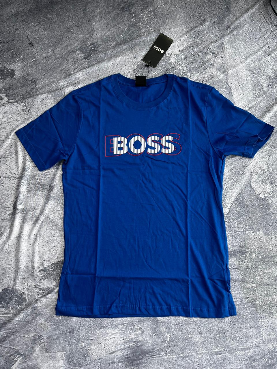 CAMISETAS 40.1 BOSS AZUL