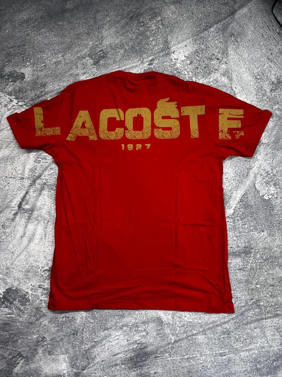 CAMISETAS 40.1 LACOSTE VERMELHA