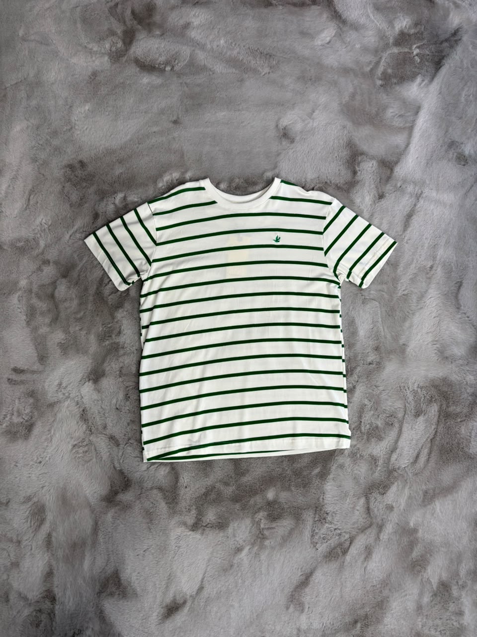 CAMISETA BROOKSFIELD LISTRADA BRANCO E VERDE